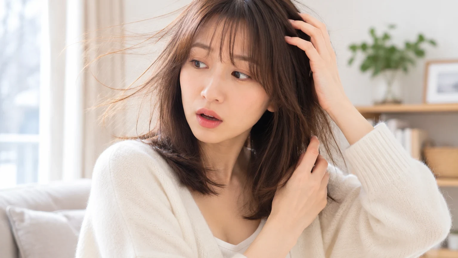 冬に髪がまとわりつく理由は?静電気が起きる仕組みと広がりを抑える対策
